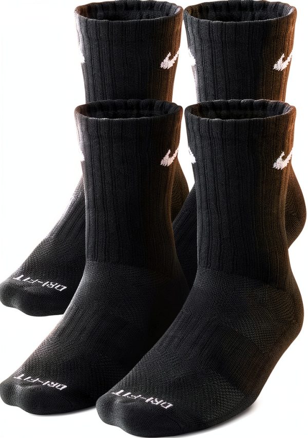 Nike Unisex Crew Socks Moisture Wicking Toe-0