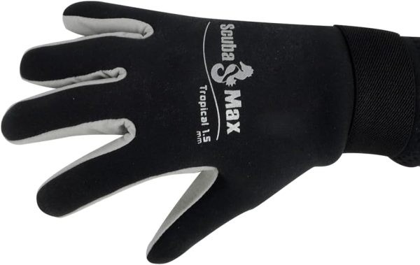 ScubaMax Diving Gloves Neoprene Black Unisex-0