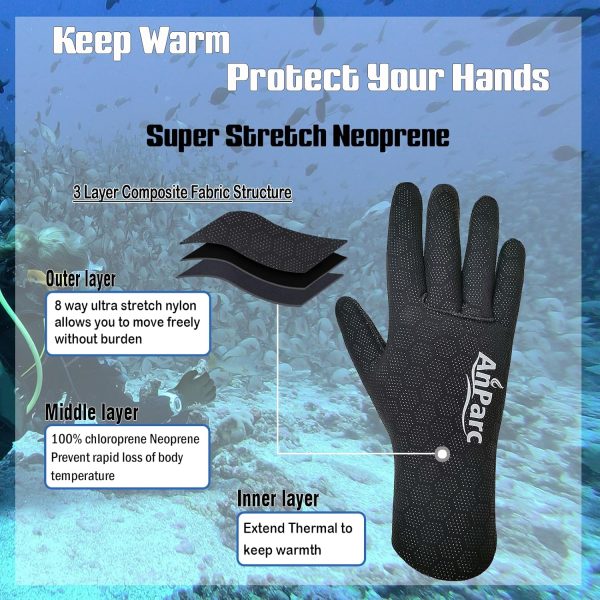 Diving Gloves by AnParc Neoprene Waterproof-4