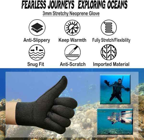 Diving Gloves by AnParc Neoprene Waterproof-5