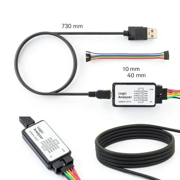 FancyWhoop 8 Channel Logic Analyzer 24MHz Sampling 8T Storage-5