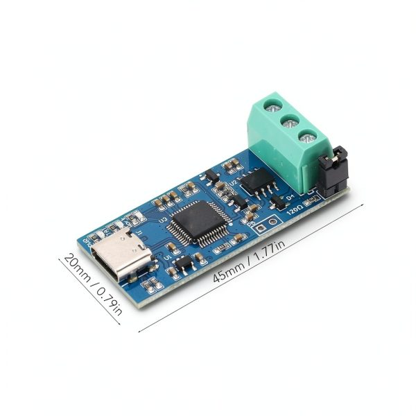 USB to CAN Module Converter WALFRONT V2.0 LED Type-C Power for CAN FD-1