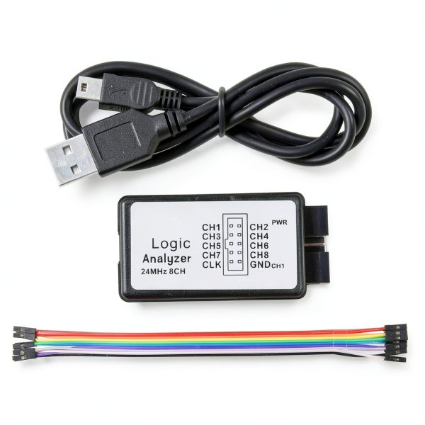 USB Logic Analyzer ACEIRMC 24MHz 8CH with EMI Ferrite USB Cable-0