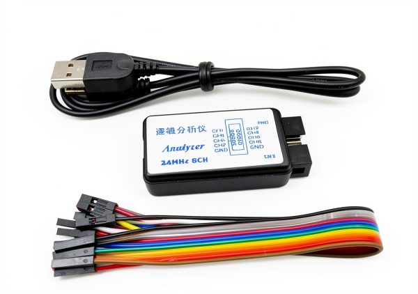 USB Logic Analyzer 24MHz 8CH Ferwooh with 12 Color Test Hook Clips-2